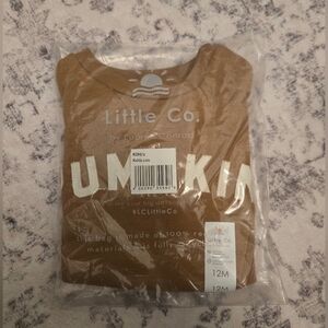 Little Co. Pumpkin Crew Pullover (Size 12 Months)